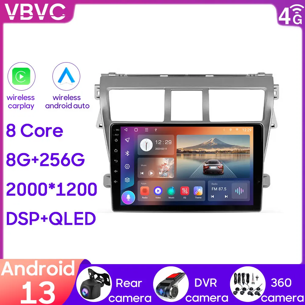 For Toyota Vios 2 2007 - 2013 Car Head Units Radio Multimedia Navigation GPS BT Carplay Stereo Player Wifi 4G
For Toyota Vios 2 2007 - 2013 Car Head Units Radio Multimedia Navigation GPS BT Carplay Stereo Player Wifi 4G