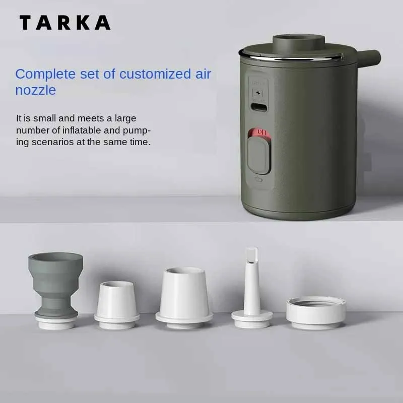 

Воздушный насос TARKA туристический, электрический беспроводной компрессор 2 в 1, плавательное кольцо, надувной коврик, дефлятор, насосы с 5 насадками