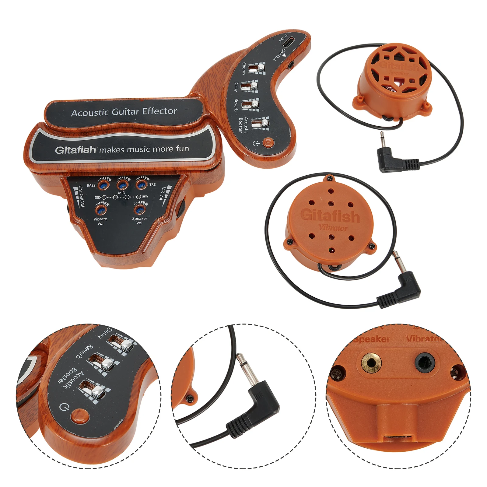 Акустическая гитара звукосниматель звуковое отверстие динамик реверберация задержка хор эффекты с деревянной гитары Вибрация Регулировка громкости
Акустическая гитара звукосниматель звуковое отверстие динамик реверберация задержка хор эффекты с деревянной гитары Вибрация Регулировка громкости