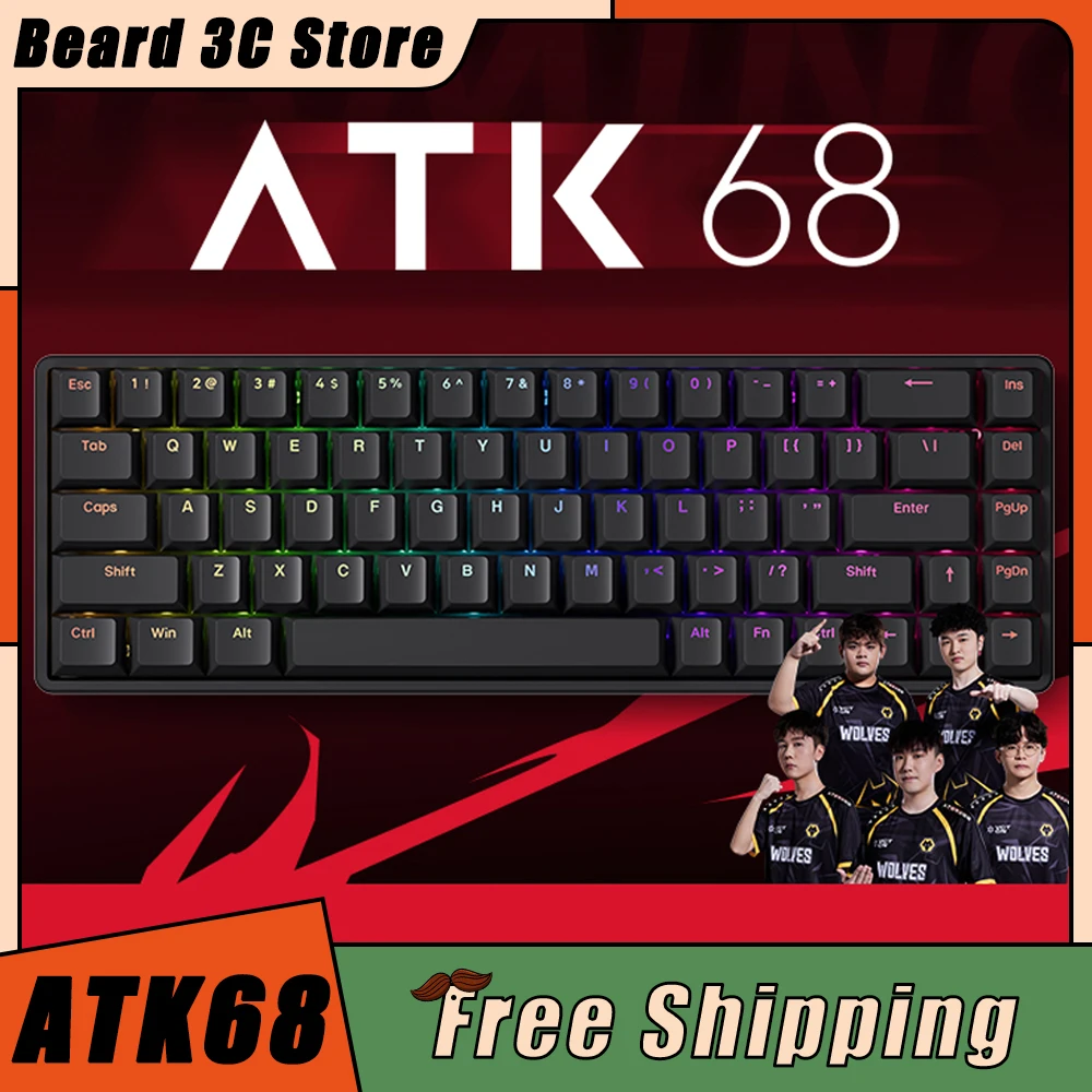 ATK ATK68 магнитный переключатель механическая клавиатура из алюминиевого сплава RGB Быстрый триггер X интеллектуальная скоростная игровая клавиатура для ПК геймера Varolant
ATK ATK68 магнитный переключатель механическая клавиатура из алюминиевого сплава RGB Быстрый триггер X интеллектуальная скоростная игровая клавиатура для ПК геймера Varolant
