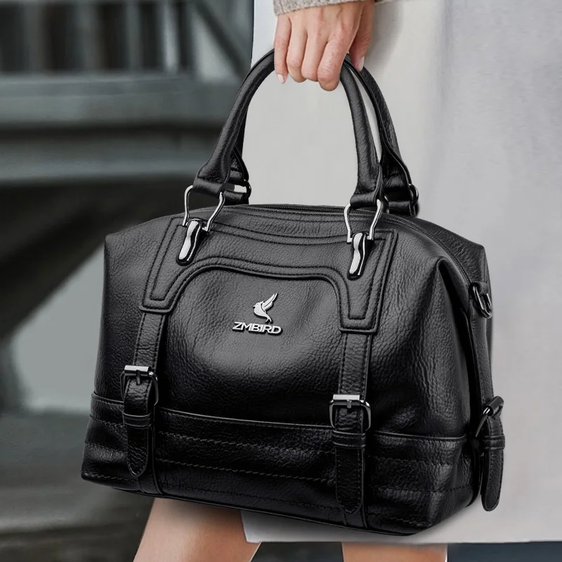 

Fashion Leisure Women's Shoulder Bag Famous Designer Female Tote Bolsas Large Capacity Soft Leather Shopping Handbag Sac A Main
