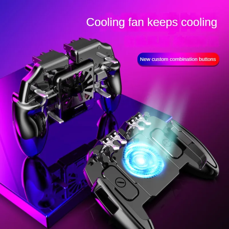 M11 Six Finger PUBG Game Controller Gamepad Trigger Shooting Free Fire Cooling Fan Gamepad Joystick For IOS Android Mobile Phone
M11 Six Finger PUBG Game Controller Gamepad Trigger Shooting Free Fire Cooling Fan Gamepad Joystick For IOS Android Mobile Phone