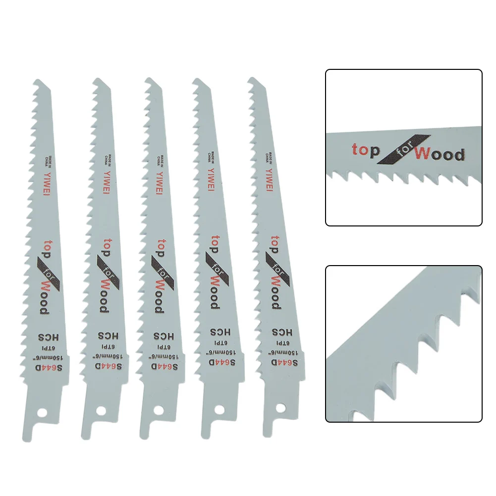 5 PCS Saw Blades 6inch Reciprocating Saw Blade S644D Flexible For Reciprocating Saws Plastic & Wood Cutting Tools Accessories
5 PCS Saw Blades 6inch Reciprocating Saw Blade S644D Flexible For Reciprocating Saws Plastic & Wood Cutting Tools Accessories