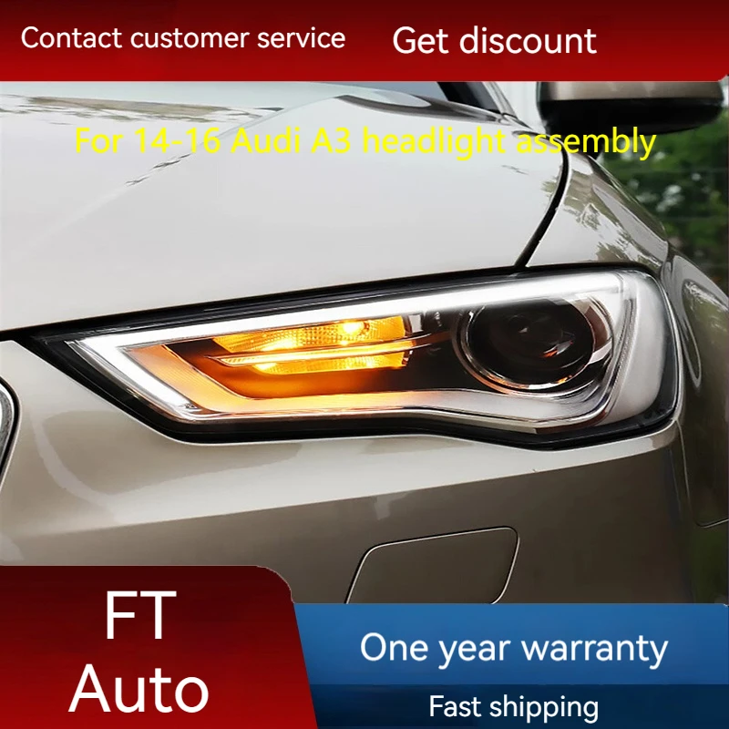 Car lights For 14-16 Audi A3 headlight assembly, which is modified with LED daytime running lights
Car lights For 14-16 Audi A3 headlight assembly, which is modified with LED daytime running lights
