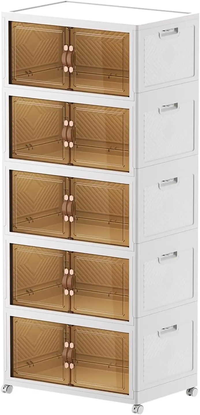 Storage Bins with Lids, 5 Pack Collapsible Storage Bins with Wheels, Plastic Storage Box for Closet Organizers (22"*14"*61")
Storage Bins with Lids, 5 Pack Collapsible Storage Bins with Wheels, Plastic Storage Box for Closet Organizers (22"*14"*61")