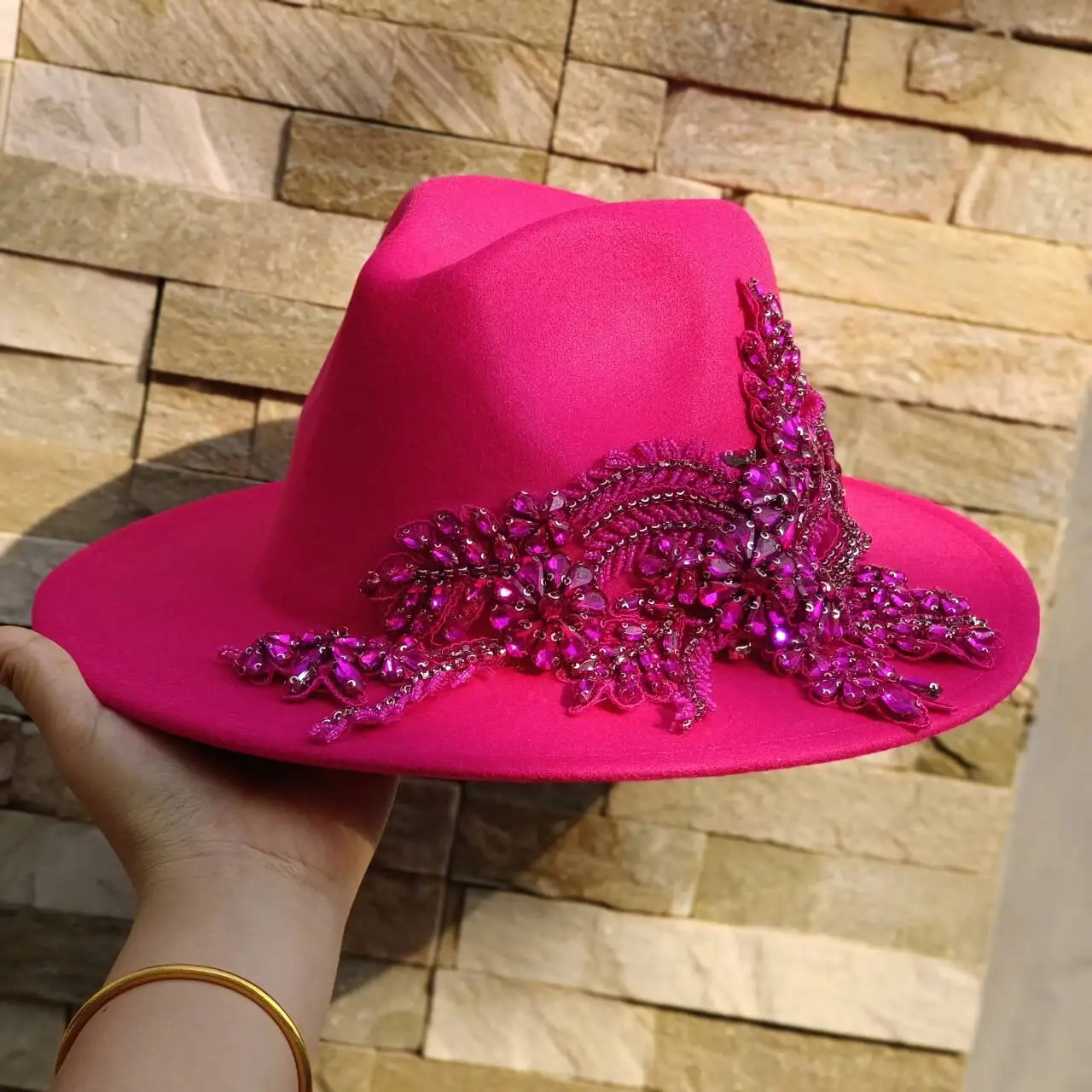 

Шляпа «сделай сам» с розами, фетровая шляпа с алмазной вышивкой, осень/зима, Свадебная женская шляпа джентльмена для путешествий, 56-58 см, женская шляпа