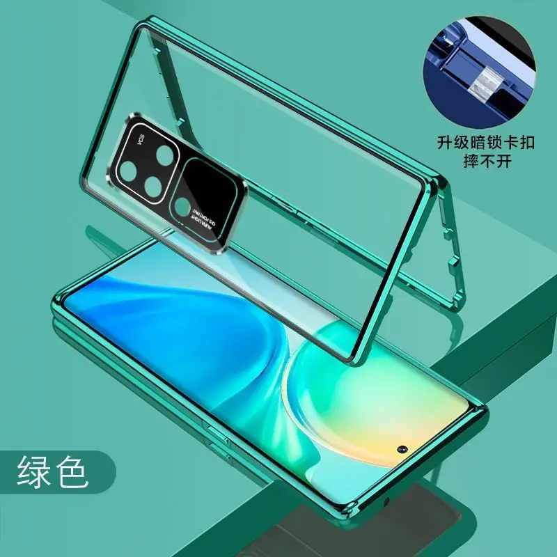 Case For VIVO V30 Pro 360 Full Double Sided Magnetic Adsorption Metal Tempering Glass Protection Phone Cover For VIVO V30 Pro
Case For VIVO V30 Pro 360 Full Double Sided Magnetic Adsorption Metal Tempering Glass Protection Phone Cover For VIVO V30 Pro