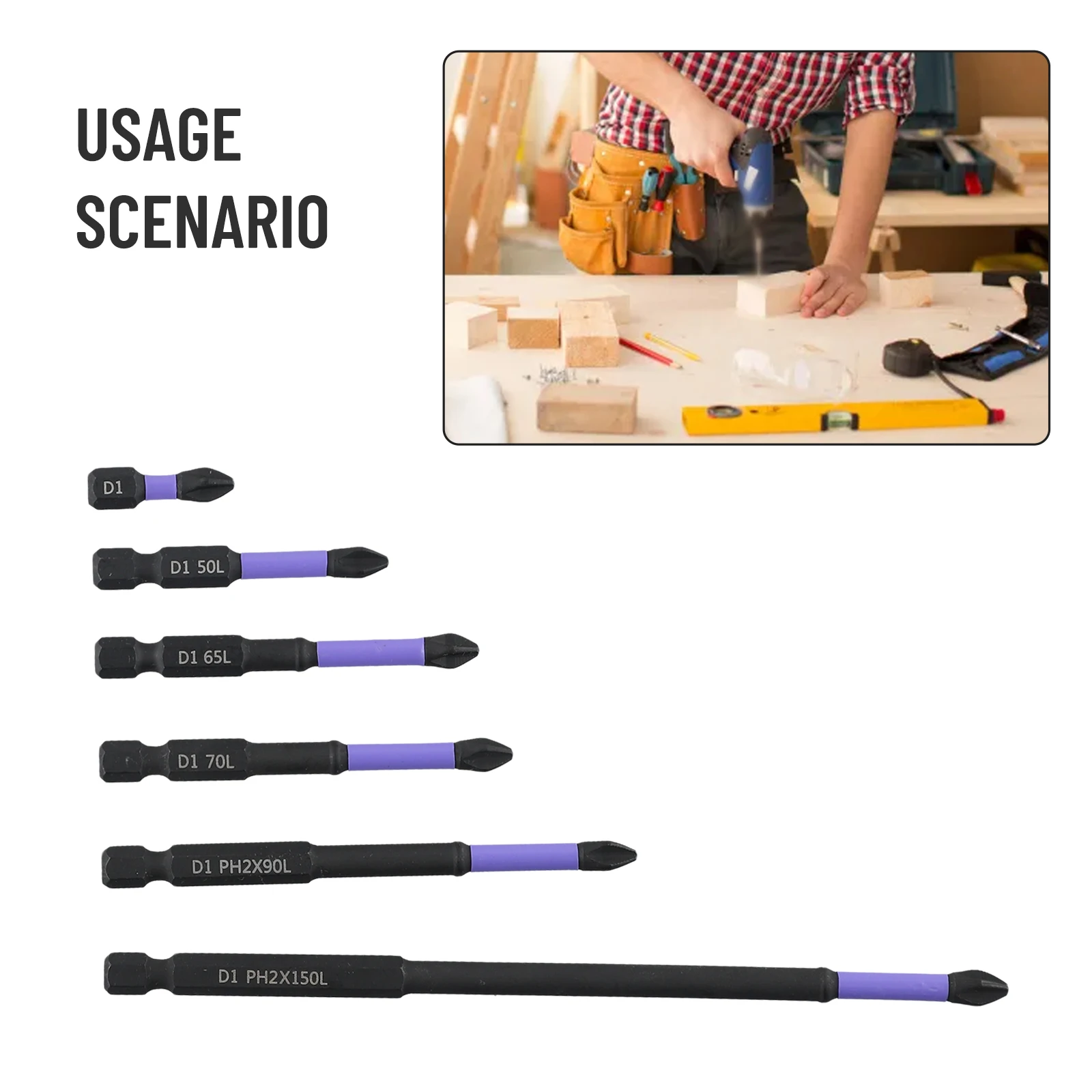 High Toughness 6PCS PH2 Magnetic Batch Head Cross Screwdriver Impact Drill Bit Set 25 150mm for Strong Screw driving Operations
High Toughness 6PCS PH2 Magnetic Batch Head Cross Screwdriver Impact Drill Bit Set 25 150mm for Strong Screw driving Operations