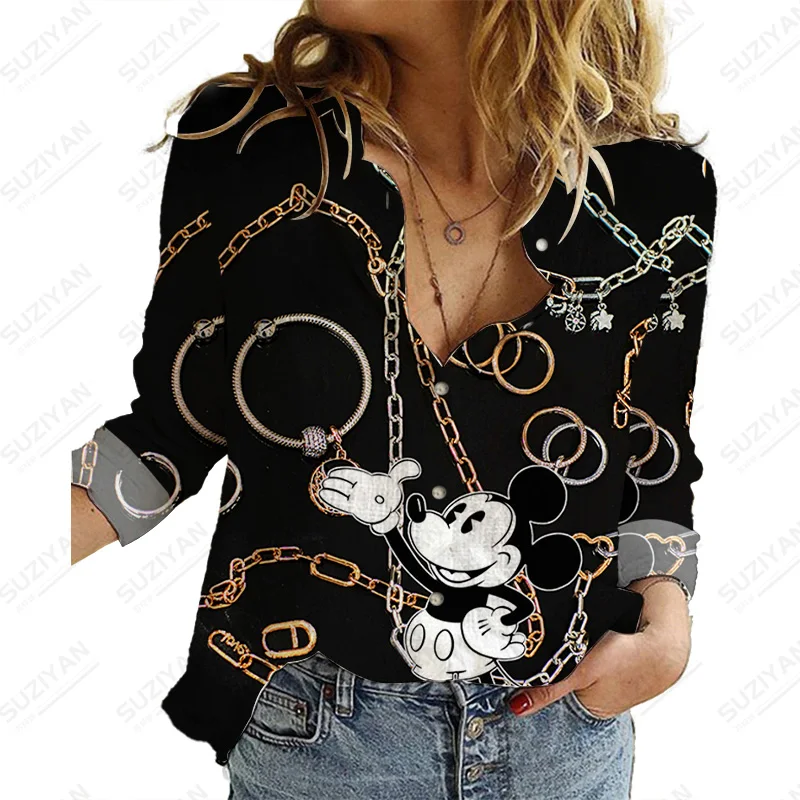 Women'S Fashion Printed Disney Mickey Casual Streetwear Shirts Tops Elegant Fashion Loose Trend
Women'S Fashion Printed Disney Mickey Casual Streetwear Shirts Tops Elegant Fashion Loose Trend