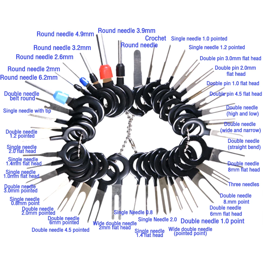 11/38pcs Car Terminal Removal Tool Wire Plug Connector Extractor Puller Release Pin Extractor Kit For CarPlug Repair Tool
11/38pcs Car Terminal Removal Tool Wire Plug Connector Extractor Puller Release Pin Extractor Kit For CarPlug Repair Tool