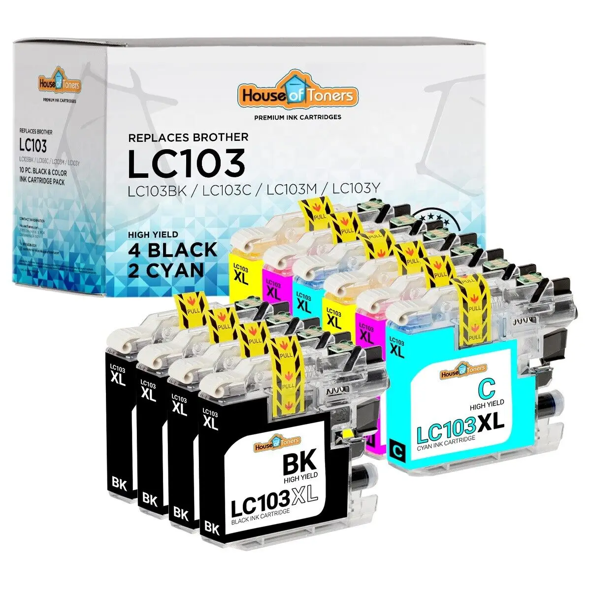 10 PACK LC-103XL Inkjet for Brother MFC-J4410DW MFC-J4510DW MFC-J4610DW Printer
10 PACK LC-103XL Inkjet for Brother MFC-J4410DW MFC-J4510DW MFC-J4610DW Printer