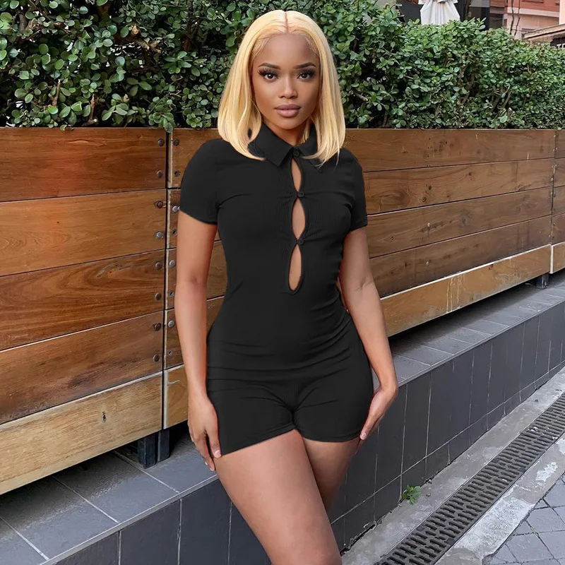 Female Short Sleeve Women Jumpsuits Autumn Slim Fit Short Romper Lapel V Neck Bodycon Playsuits Fashion Sports Sexy Tracksuit
Female Short Sleeve Women Jumpsuits Autumn Slim Fit Short Romper Lapel V Neck Bodycon Playsuits Fashion Sports Sexy Tracksuit