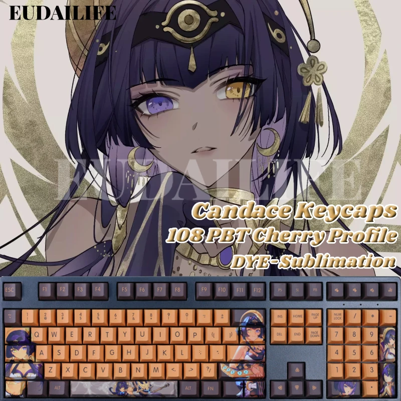 Candace 108 клавиши Genshin Impact PBT Keycap DYE Sublimation Cherry Profile MX Cross Axis Switch механическая клавиатура
Candace 108 клавиши Genshin Impact PBT Keycap DYE Sublimation Cherry Profile MX Cross Axis Switch механическая клавиатура