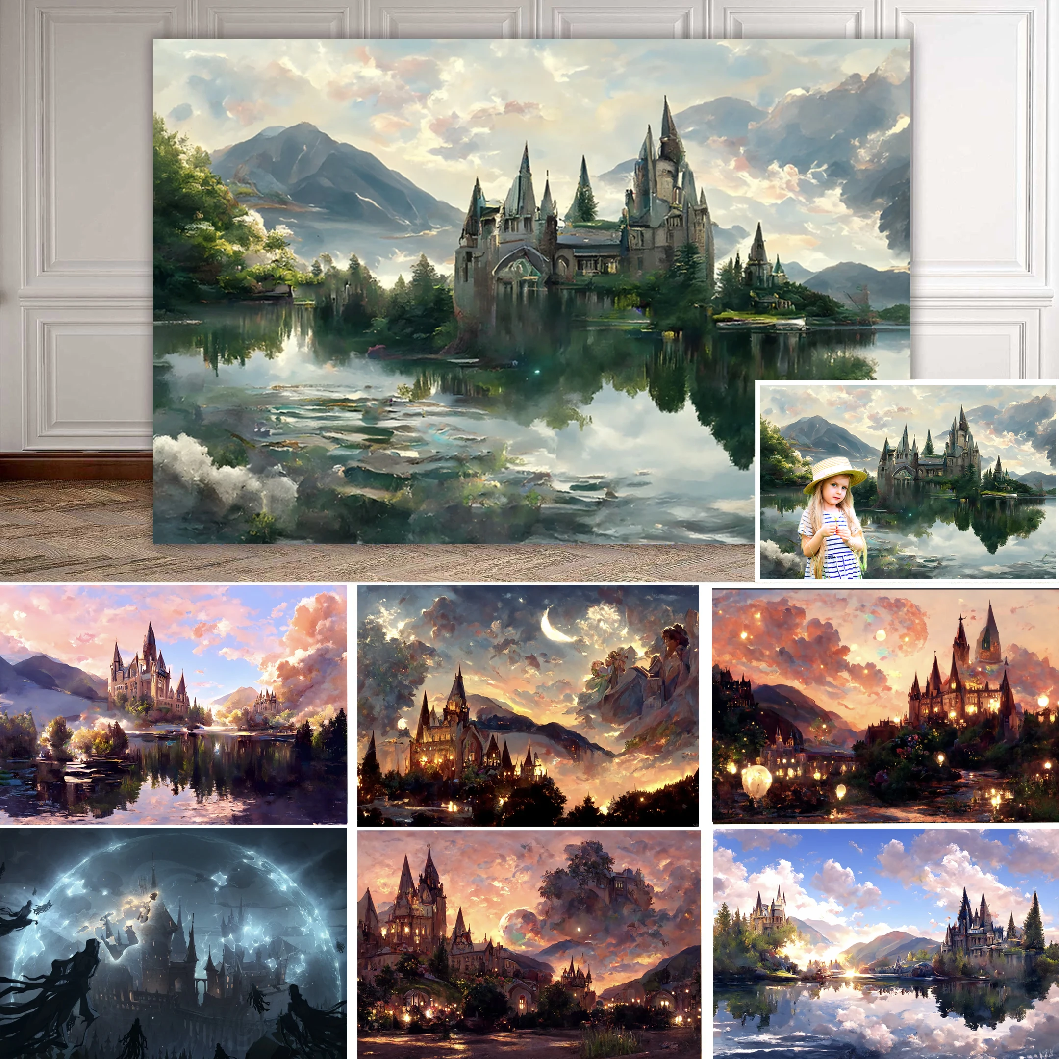Oil Painting Magic Fairy Tale Castle Photography Background Garden Flower Girl Artistic Portrait Decor Photo Backdrop Studi Prop
Oil Painting Magic Fairy Tale Castle Photography Background Garden Flower Girl Artistic Portrait Decor Photo Backdrop Studi Prop