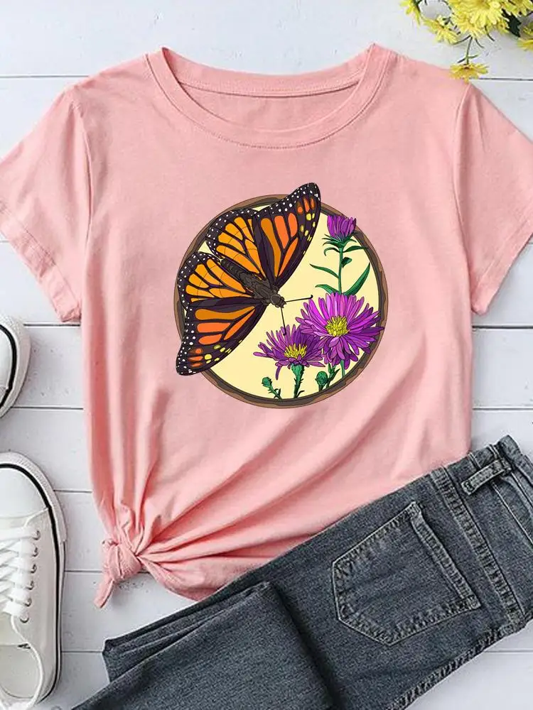 Butterfly Style Trend Cute Summer Tee Women Lady Print Casual Cartoon Clothing Fashion Tshirts T-Shirt Graphic T Top
Butterfly Style Trend Cute Summer Tee Women Lady Print Casual Cartoon Clothing Fashion Tshirts T-Shirt Graphic T Top