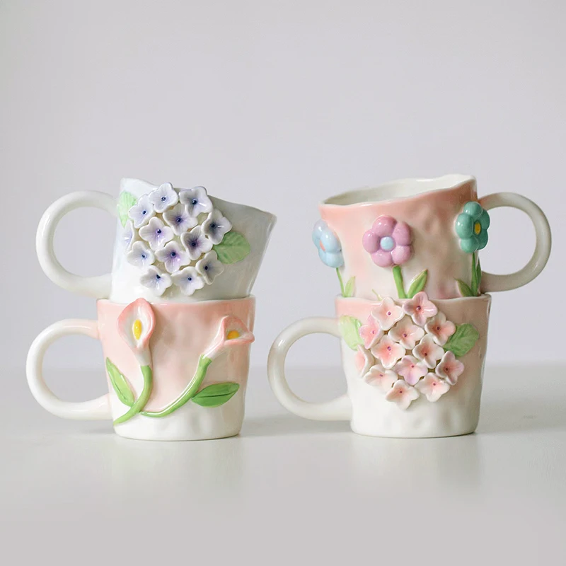 2023 AhunderJiaz Prairie Chic Ceramic Flower Mug 3D Flower Coffee Milk Cup French Breakfast Cup Household Drinking Set Girl Gift
2023 AhunderJiaz Prairie Chic Ceramic Flower Mug 3D Flower Coffee Milk Cup French Breakfast Cup Household Drinking Set Girl Gift