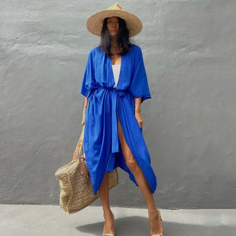 Bohemian Solid Short Sleeve Coverups for Swimwear 2022 Summer Black Bandage Dress Woman Loose Fit Sexy Bathing Suit Cover Ups
Bohemian Solid Short Sleeve Coverups for Swimwear 2022 Summer Black Bandage Dress Woman Loose Fit Sexy Bathing Suit Cover Ups