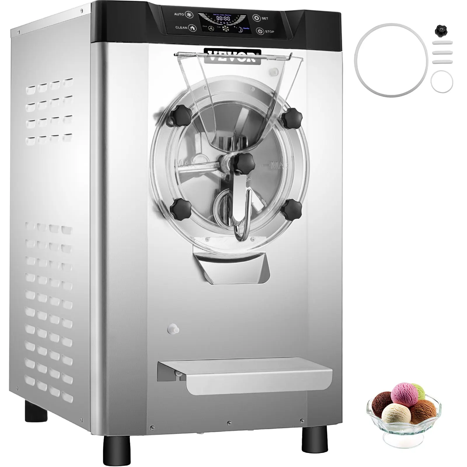 VEVOR 2000W Commercial Hard Ice Cream Machine Hard Serve Ice Cream Maker w/ 4.8-6.3 Gal/H Production Hard Ice Cream Machine
VEVOR 2000W Commercial Hard Ice Cream Machine Hard Serve Ice Cream Maker w/ 4.8-6.3 Gal/H Production Hard Ice Cream Machine