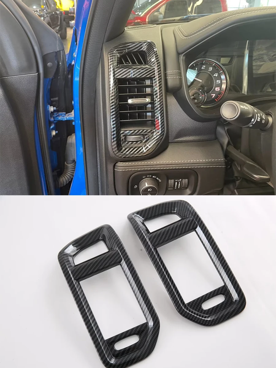 For 2023 2024 Dodge Ram Trucks Car Accessories Carbon Fiber Inner Air Vent Trim Auto Parts Rear Conditioning Outlet
For 2023 2024 Dodge Ram Trucks Car Accessories Carbon Fiber Inner Air Vent Trim Auto Parts Rear Conditioning Outlet