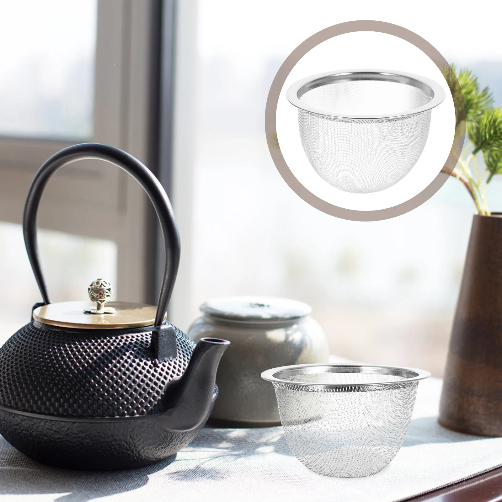 Tea Filter Metal Infuser Stainless Steel Tea Strainer Portable Cup Accessory Sturdy Tea Strainer for Home Office Kitchen
Tea Filter Metal Infuser Stainless Steel Tea Strainer Portable Cup Accessory Sturdy Tea Strainer for Home Office Kitchen