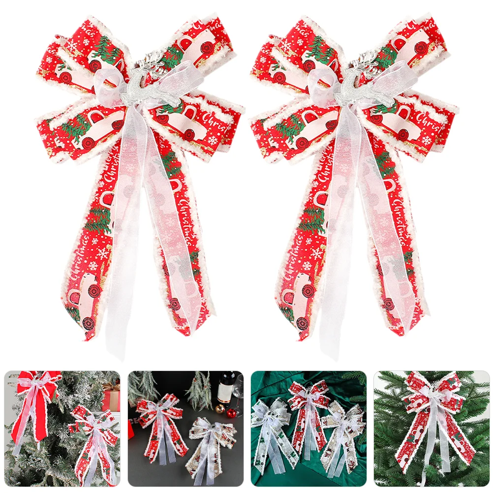 2 pcs Christmas Ribbon Bows Christmas Tree Topper Ornament Large Xmas Bows for Party
2 pcs Christmas Ribbon Bows Christmas Tree Topper Ornament Large Xmas Bows for Party