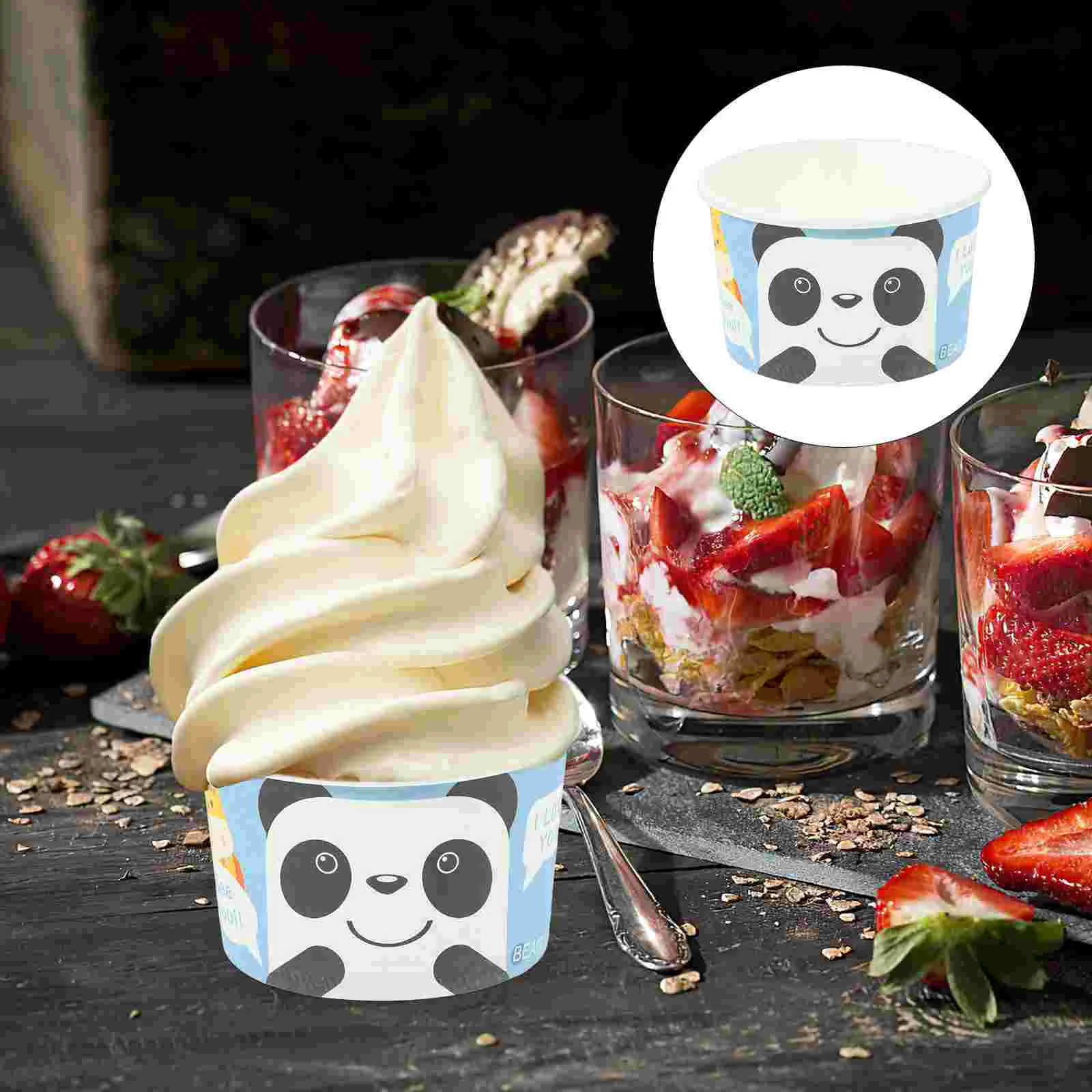 Paper Ice Cream Cups Disposable Dessert Bowls Cute Bear Ice Cream Bucket Sundae Cups Dessert Yogurt Container
Paper Ice Cream Cups Disposable Dessert Bowls Cute Bear Ice Cream Bucket Sundae Cups Dessert Yogurt Container