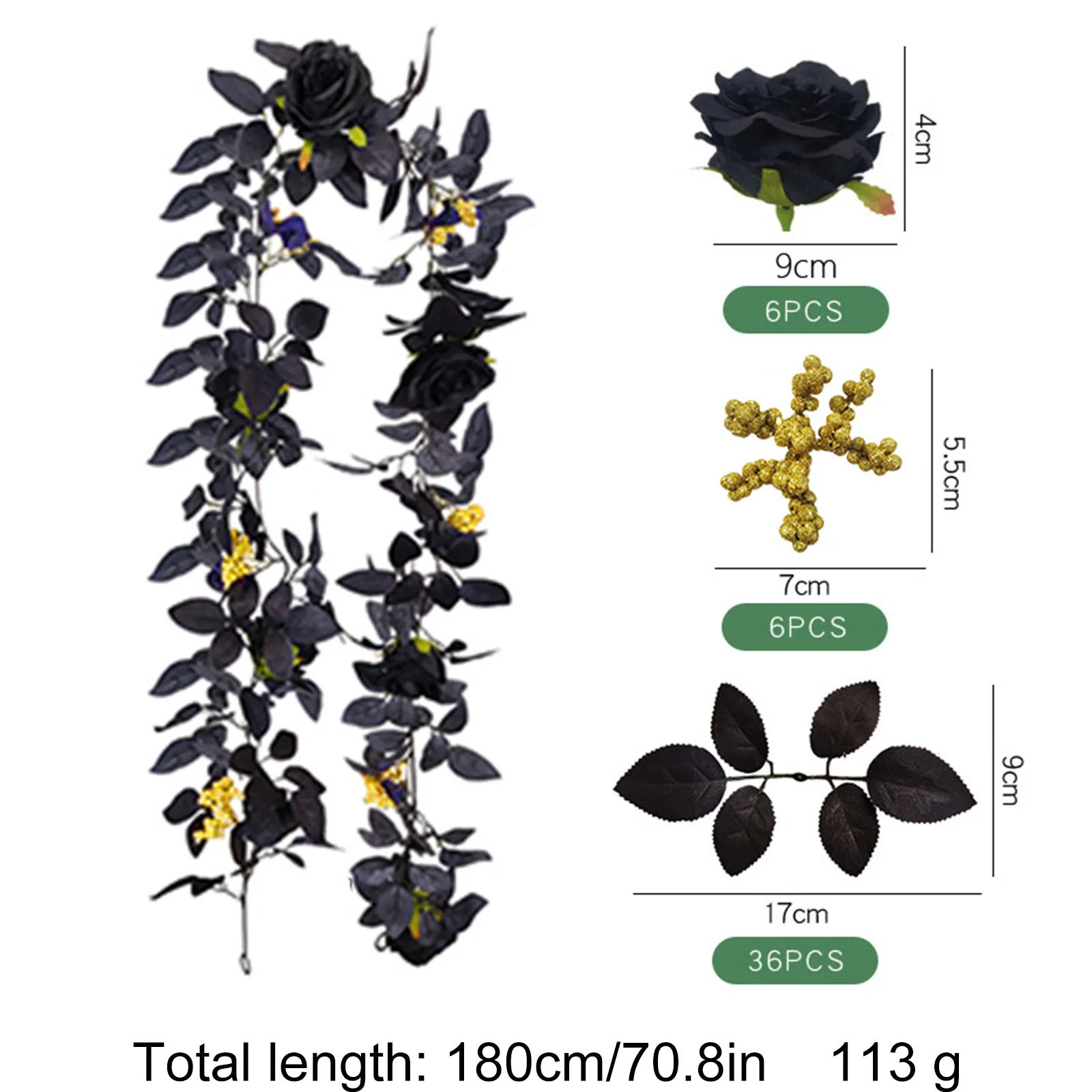 Wall Decoration Flower Vines Black Roses Flower Vines Halloween Home Wall Decoration Interior Ornaments Simulation
Wall Decoration Flower Vines Black Roses Flower Vines Halloween Home Wall Decoration Interior Ornaments Simulation