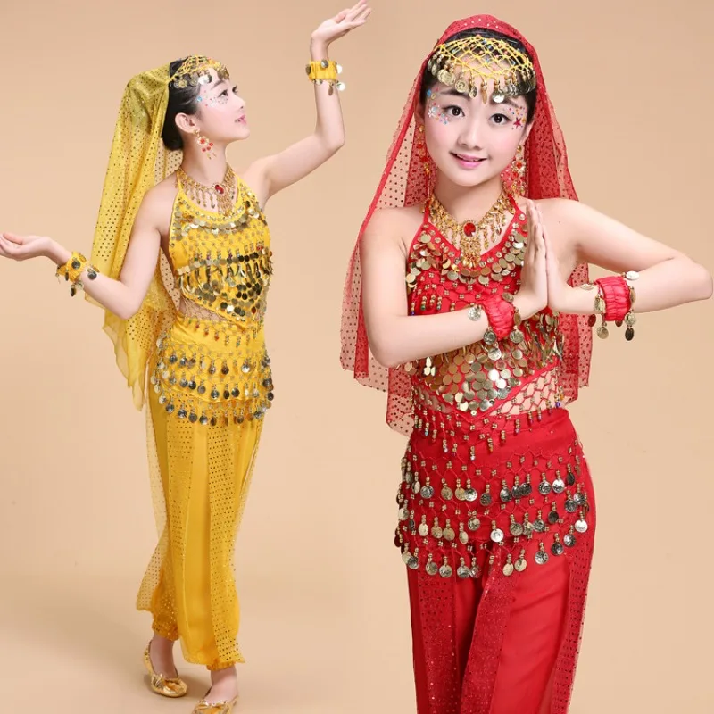 

Children's Belly Dance Dress Indian Oriental Princess Dance Costume Halloween Carnival Party School Stage Performance for Girls