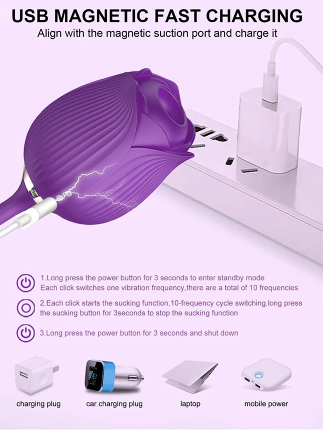 Rose Toy Sucking Licking Vibrator Female Clitoris Nipple Stimulator Vagina Massager Telescopic G-Spot Vibrating Egg for Women Ad Rose Toy Sucking Licking Vibrator Female Clitoris Nipple Stimulator Vagina Massager Telescopic G-Spot Vibrating Egg for Women Ad