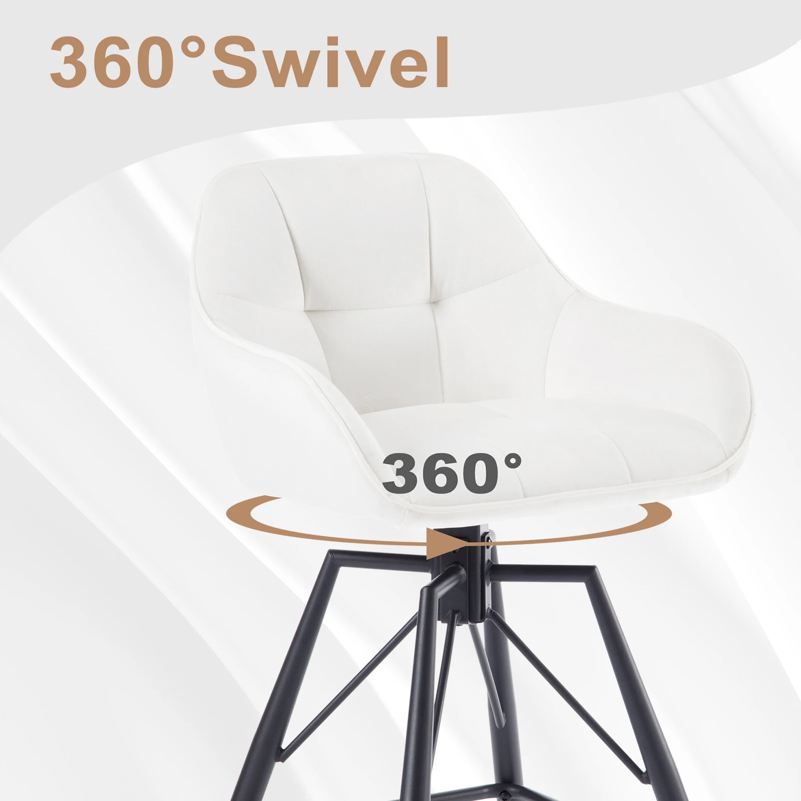 2PCSS/SET Rotatable Bar Stool Velvet High Bar Chair 360° Swivel Padded Seat with Backrest Footrest Counter Stool 6 Mallzona Sc7b767fd6f834e668975bad8f5065547v 2PCSS/SET Rotatable Bar Stool Velvet High Bar Chair 360° Swivel Padded Seat with Backrest Footrest Counter Stool Mallzona