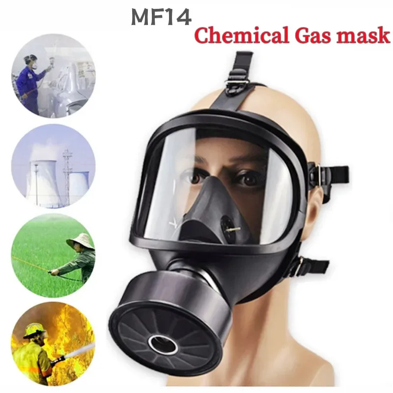 

Self-Priming Full Face Mask Gas Mask Biological And Radioactive Pollution Anti-Nuclear Radiation MF14 Chemical Gas Mask