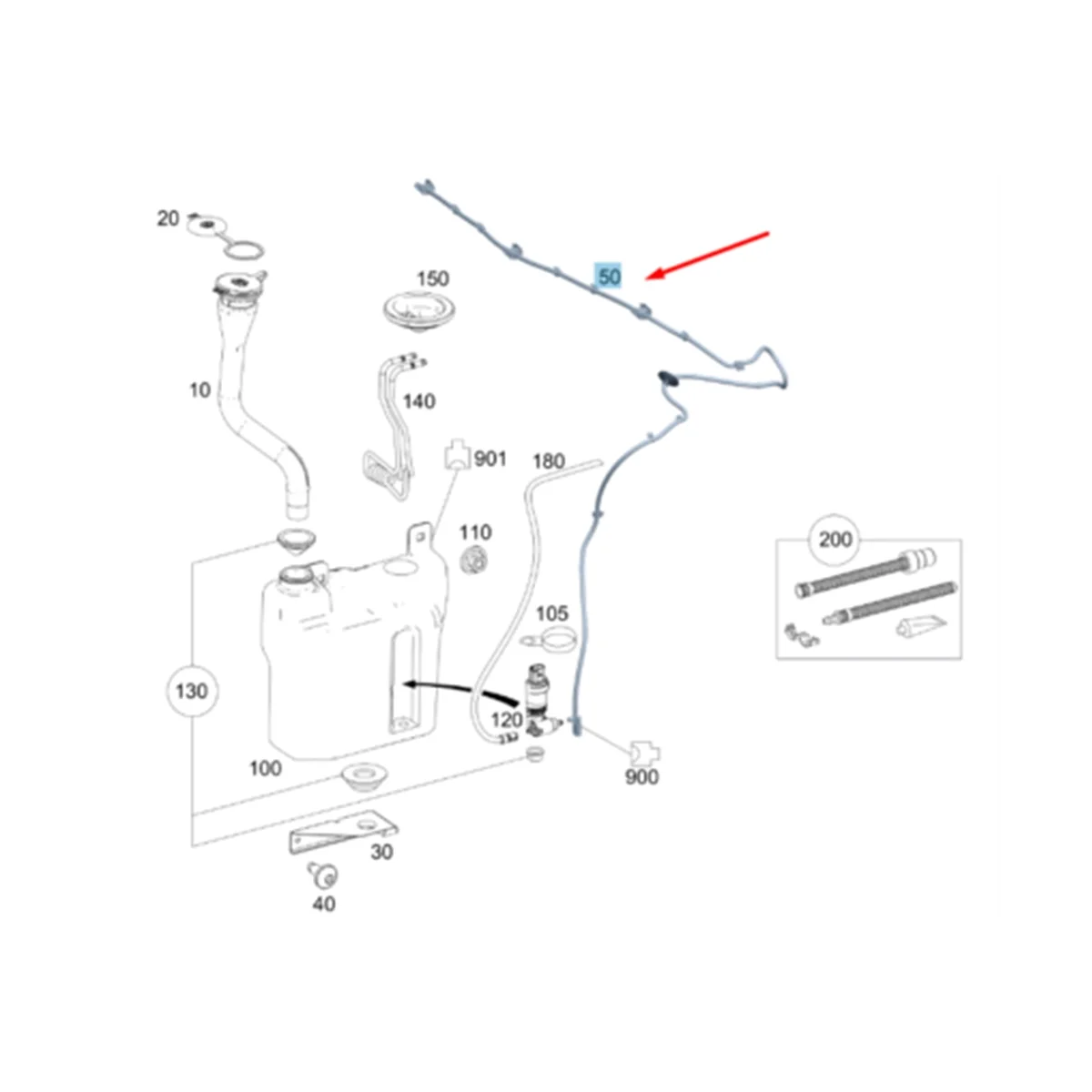 Передний спрей для ветрового стекла шланг для Mercedes V-Class W448 2016 аксессуары для распылительного шланга A4478600592 
Передний спрей для ветрового стекла шланг для Mercedes V-Class W448 2016 аксессуары для распылительного шланга A4478600592