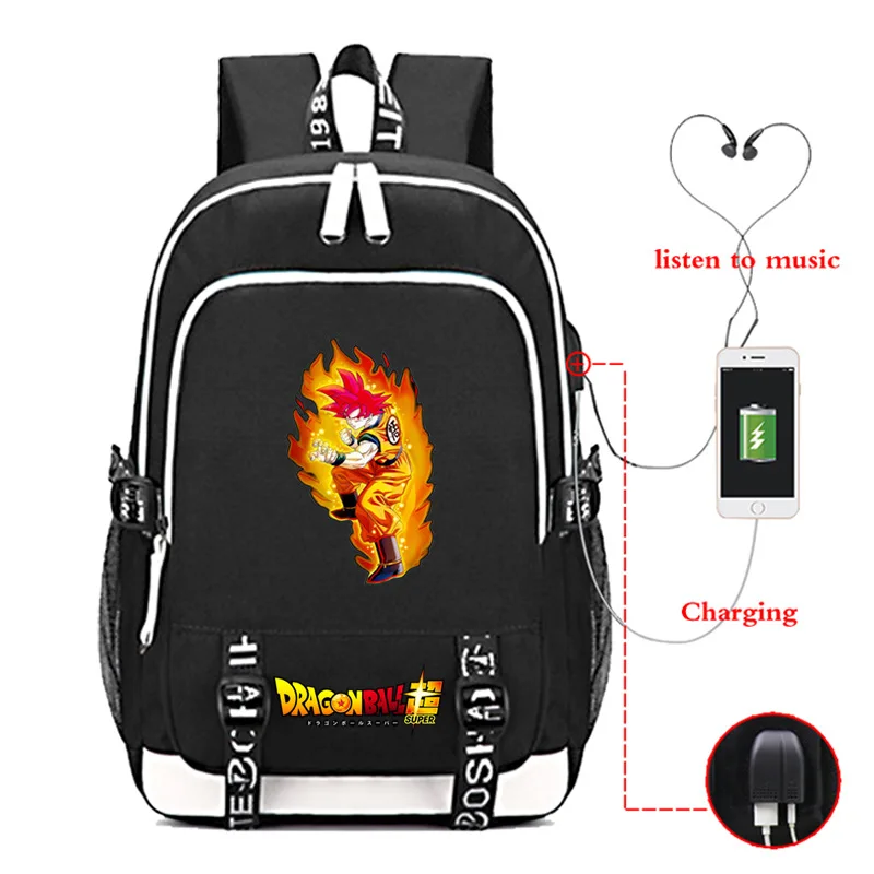 Riman Peripheral Dragon Ball Print USB Rechargeable Backpack Campus Student Schoolbag Travel Sports Backpack Children's Gifts
Riman Peripheral Dragon Ball Print USB Rechargeable Backpack Campus Student Schoolbag Travel Sports Backpack Children's Gifts