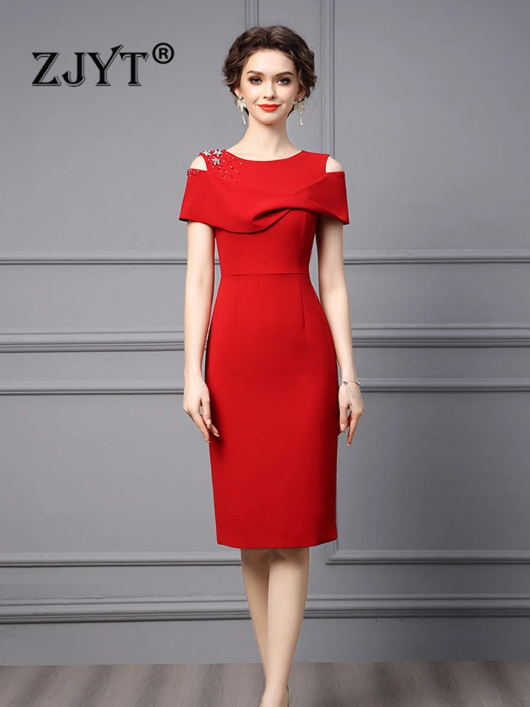 ZJYT Beading Diamond Red Party Dresses for Women 2023 Elegant Luxury Evening Prom Vestidos Robe Summer Cocktail Off The Shoulder
ZJYT Beading Diamond Red Party Dresses for Women 2023 Elegant Luxury Evening Prom Vestidos Robe Summer Cocktail Off The Shoulder