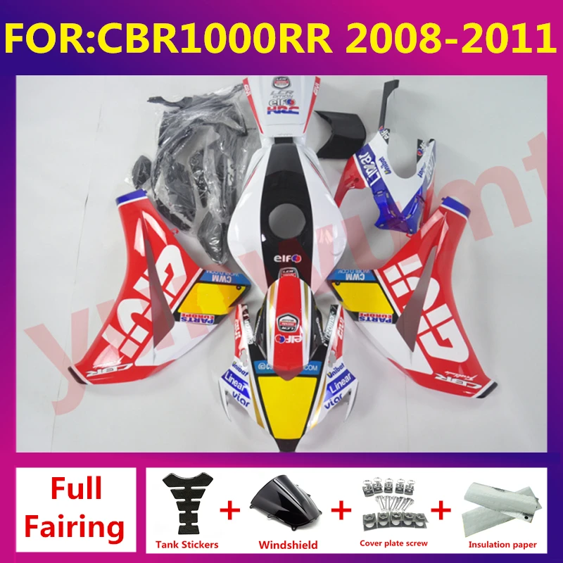 Motorcycle ABS full Fairing Kit fit For CBR1000RR CBR 1000RR CBR1000 RR 2008 2009 2010 2011 Bodywork fairings kits set red white 
Motorcycle ABS full Fairing Kit fit For CBR1000RR CBR 1000RR CBR1000 RR 2008 2009 2010 2011 Bodywork fairings kits set red white