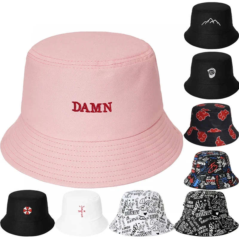 Pink Bucket Hat Woman Man Letter Embroidery Panama Cap Men Women Summer Naroto Akatsuki Outdoors Sunscreen Bonnet Fisherman Hat
Pink Bucket Hat Woman Man Letter Embroidery Panama Cap Men Women Summer Naroto Akatsuki Outdoors Sunscreen Bonnet Fisherman Hat