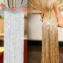 New Shiny 1x2m Tassel Silver Line String Luxury Curtain Valance Living Room Divider Wedding DIY Home Decor Shower Door Curtain
New Shiny 1x2m Tassel Silver Line String Luxury Curtain Valance Living Room Divider Wedding DIY Home Decor Shower Door Curtain