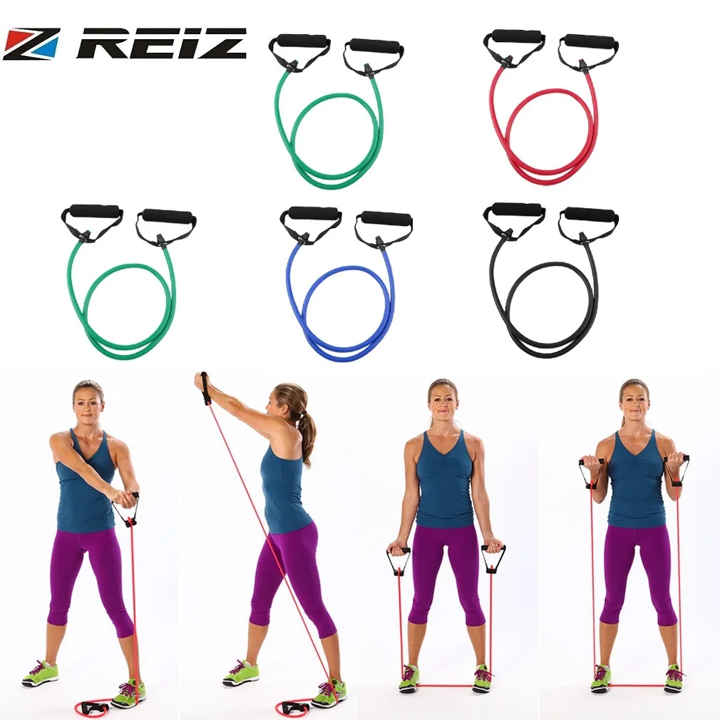 REIZ Rubber Latex Fitness Resistance Band Rope Tube Elastic Exercise for Yoga Pilates 2017 Workout Home Based Strength Training
REIZ Rubber Latex Fitness Resistance Band Rope Tube Elastic Exercise for Yoga Pilates 2017 Workout Home Based Strength Training