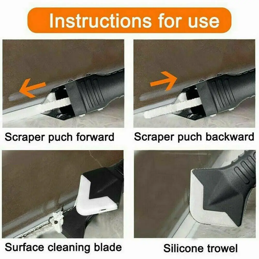 5 In 1 Silicone Remover Sealant Smooth Scraper Multifunctional Grout Scraper Kit Hand Tool Kitchen Bathroom Window Accessories
5 In 1 Silicone Remover Sealant Smooth Scraper Multifunctional Grout Scraper Kit Hand Tool Kitchen Bathroom Window Accessories