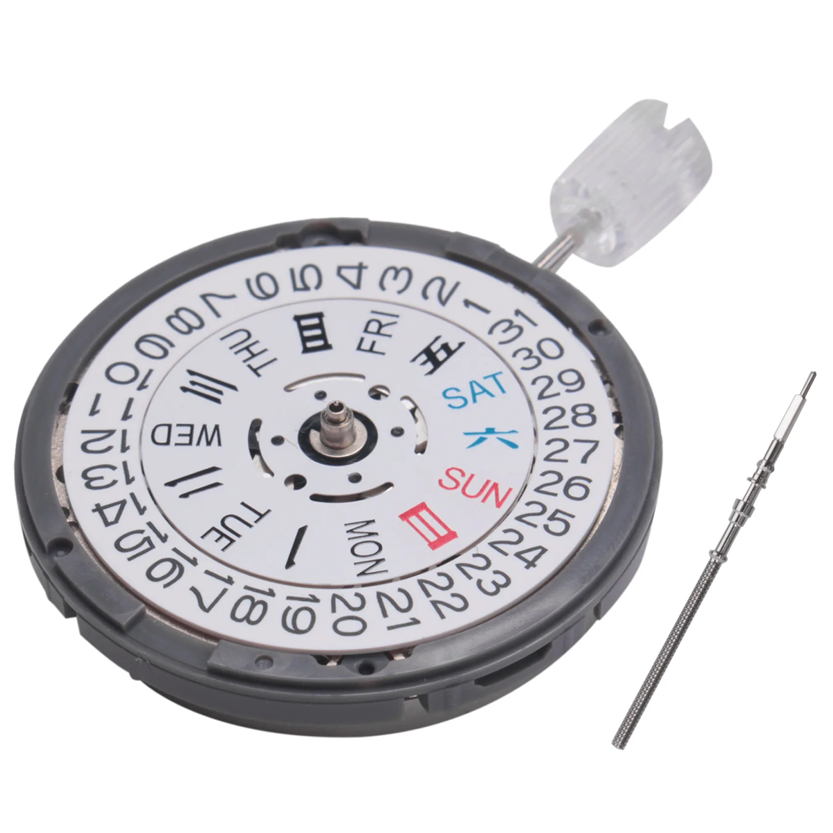 

Movement NH36 Crown At 3.8 O'Clock Mechanical Watch Replacement Movt for Diver's MOD Sub 24 Jewels White Date,Black Font