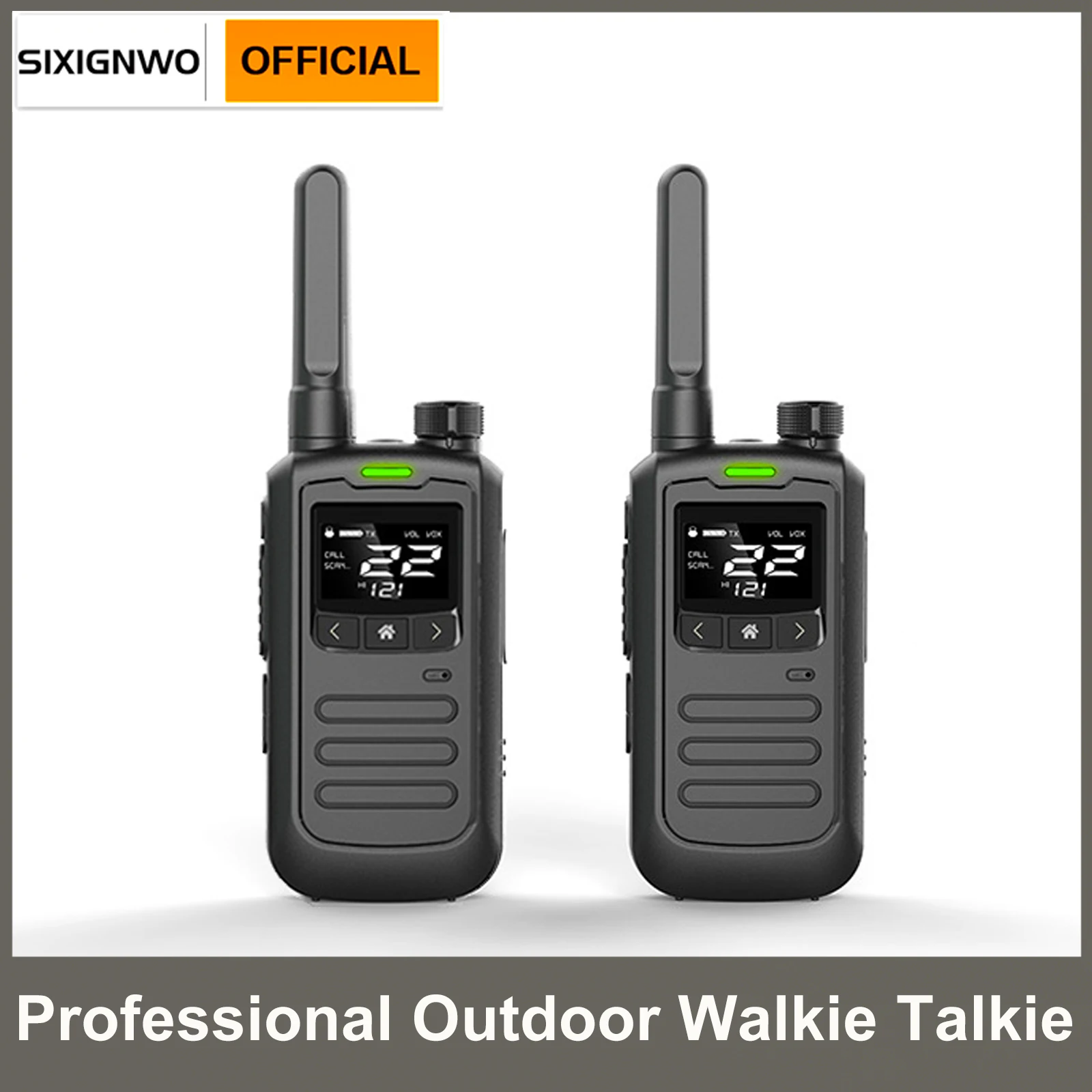 

2 Pcs Mini Walkie Talkie Portable Two Way Transceiver PTT Walkie-talkies 5W 16CH UHF 400-470MHz Portable 5Km Radio Walkie Talkie