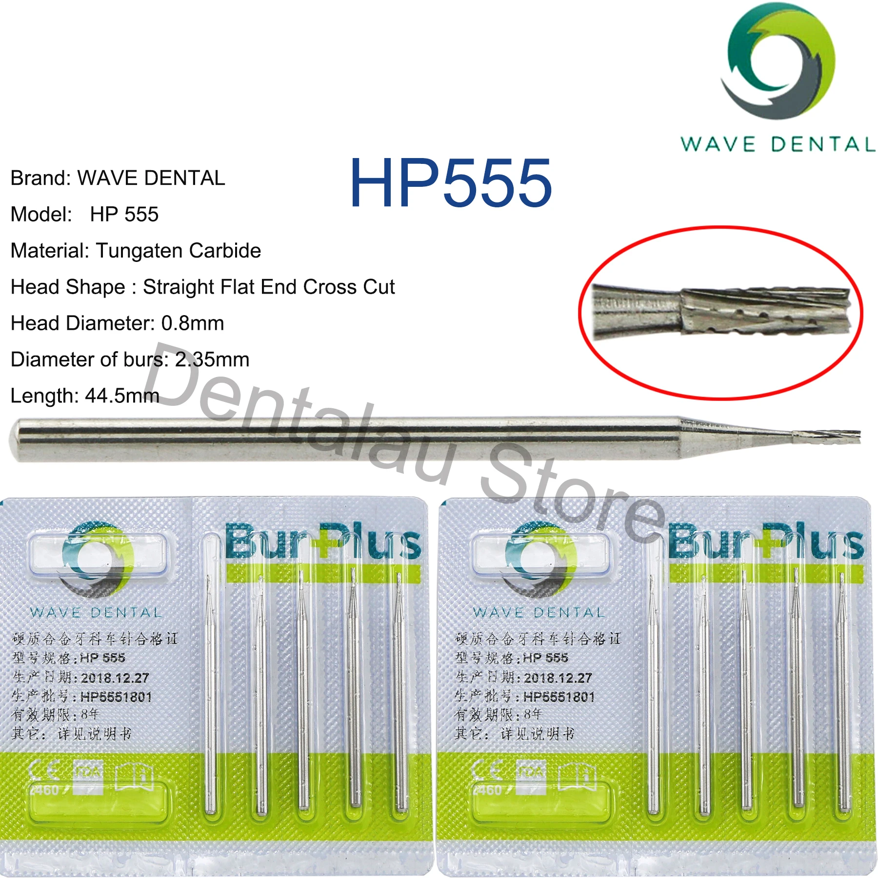 HP555 WAVE Dental Tungsten Carbide Straight Fissure Slow Burs For low-speed Straight Handpiece Dental Drill Bits
HP555 WAVE Dental Tungsten Carbide Straight Fissure Slow Burs For low-speed Straight Handpiece Dental Drill Bits