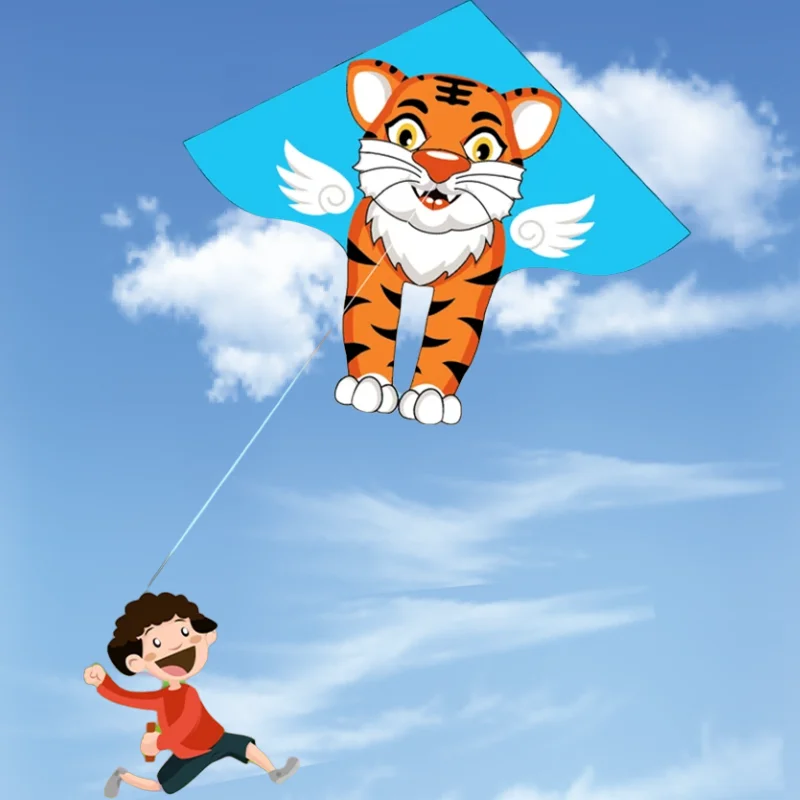 

free shipping tiger kite flying toys children kites factory nylon kite windsock kids kite Children outdoor games inflatable toys