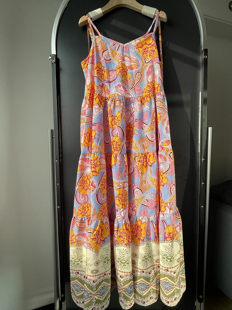 JIAMI Floral Print Spaghetti Strap Sun Dress High Quality V-neck Casual Dress Vocation Bohemian Style 2024 New in Women Clothes
JIAMI Floral Print Spaghetti Strap Sun Dress High Quality V-neck Casual Dress Vocation Bohemian Style 2024 New in Women Clothes