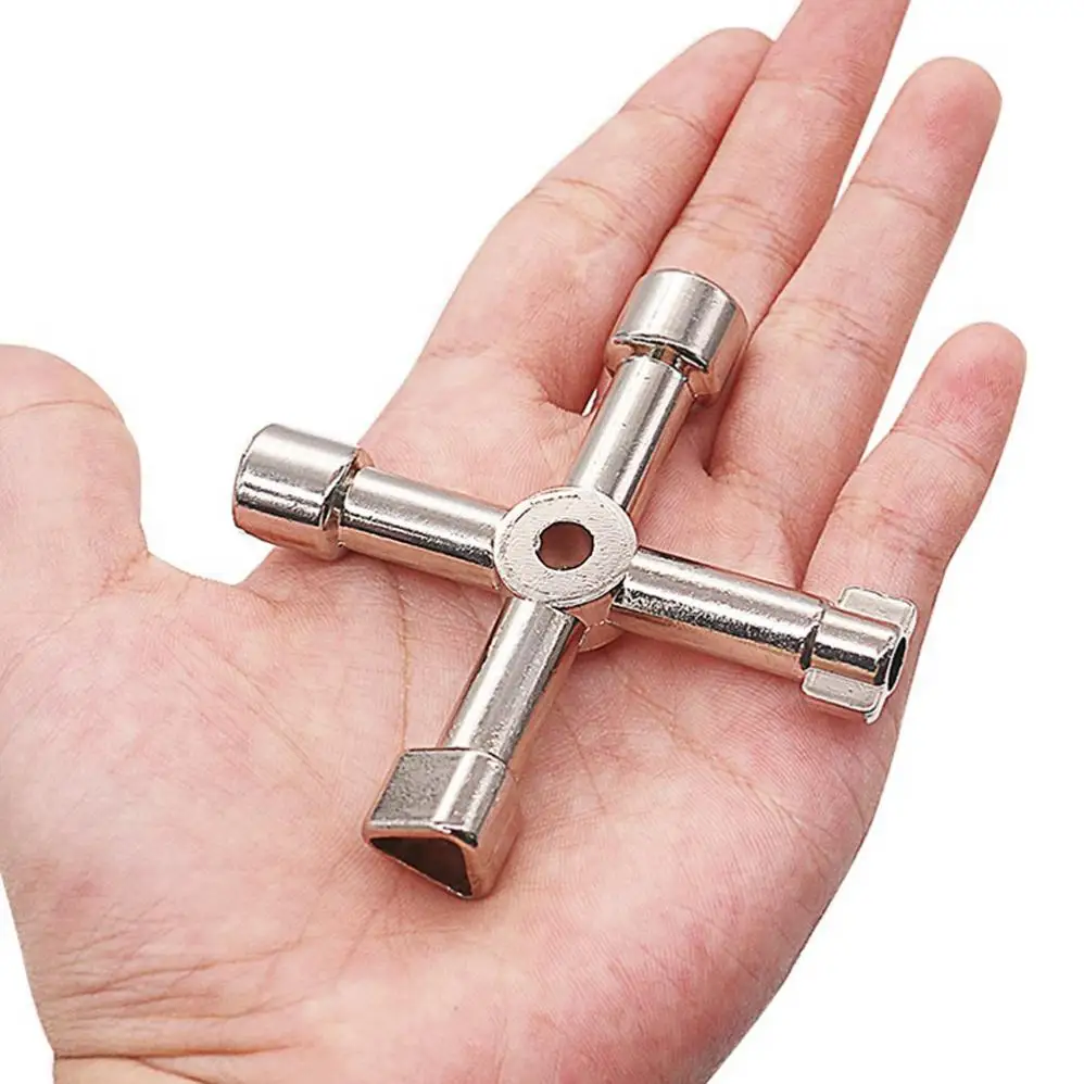 Multi-function 4 In 1 Key Wrench Universal Inside Cross Triangle Plumber for Cabinet Train Elevator
Multi-function 4 In 1 Key Wrench Universal Inside Cross Triangle Plumber for Cabinet Train Elevator