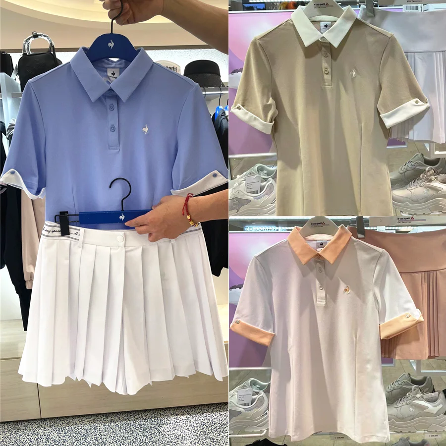 Golf clothing women's mid-sleeve color bump polo shirt spring and summer sweat-absorbing breathable lapel short-sleeved T-shirt
Golf clothing women's mid-sleeve color bump polo shirt spring and summer sweat-absorbing breathable lapel short-sleeved T-shirt