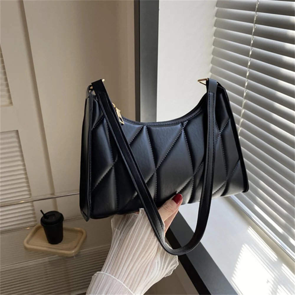 

New Trendy Shoulder Bag For Women Fashion Pu Leather Underarm Handbag Crossbody Bag Small Handle Bags Shopper Clutch Phone Purse