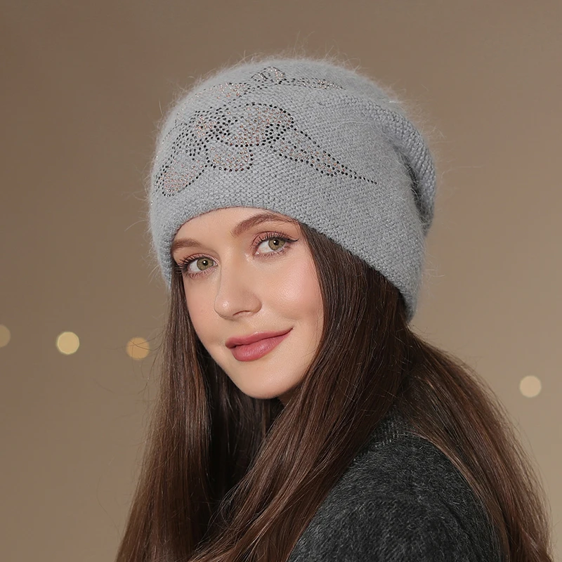 Winter Wool Berets Hats Women Elegant Flowers Warm Female Cap Girls Beanies Rabbit Fur Knitted Hat Gorros Bonnet 2023 New
Winter Wool Berets Hats Women Elegant Flowers Warm Female Cap Girls Beanies Rabbit Fur Knitted Hat Gorros Bonnet 2023 New