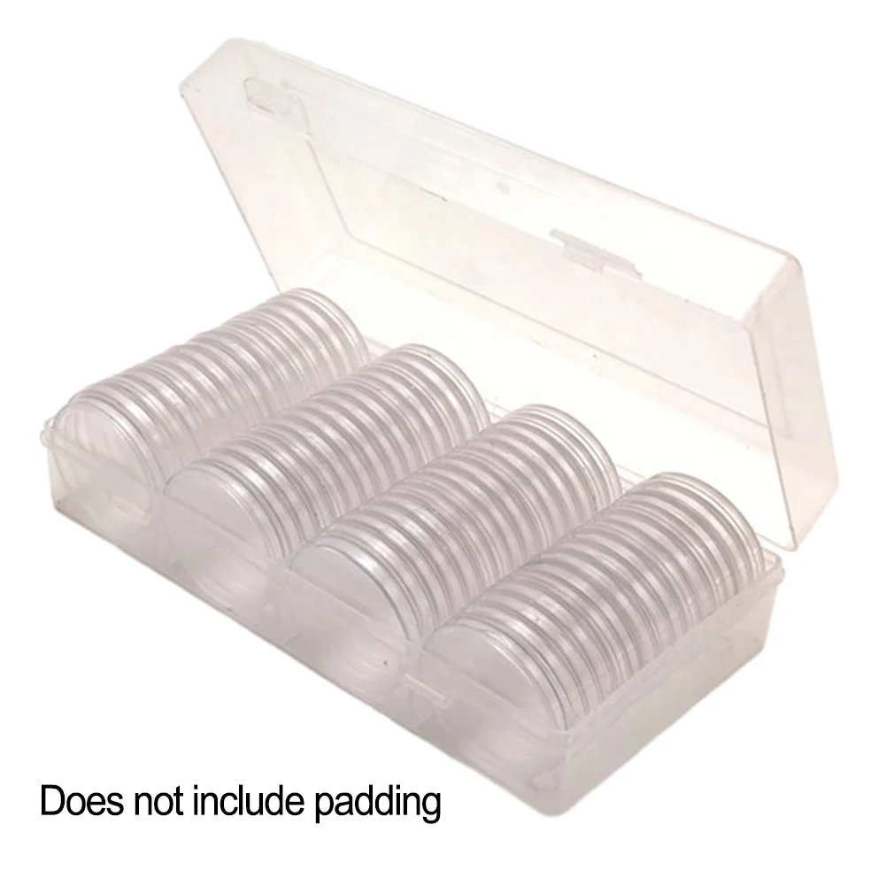 60pc 40mm Collection Organizer Storage Box Coin Capsule Case Container For Silver Eagle Dollar Commemorative Old Coin Collection
60pc 40mm Collection Organizer Storage Box Coin Capsule Case Container For Silver Eagle Dollar Commemorative Old Coin Collection