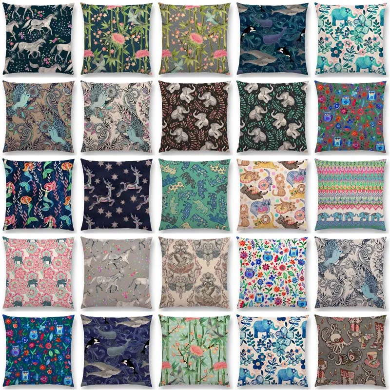 Mixed Animal Flowers Birds Pillow Case Cushion Cover Home Decor Car Throw cojines decorativos para sofá funda cojin 45x 45 쿠션커버
Mixed Animal Flowers Birds Pillow Case Cushion Cover Home Decor Car Throw cojines decorativos para sofá funda cojin 45x 45 쿠션커버